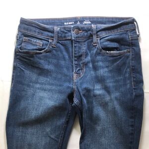 Old Navy Rock Star Super Skinny Mid-Rise Blue Denim Jeans Size 6 Short